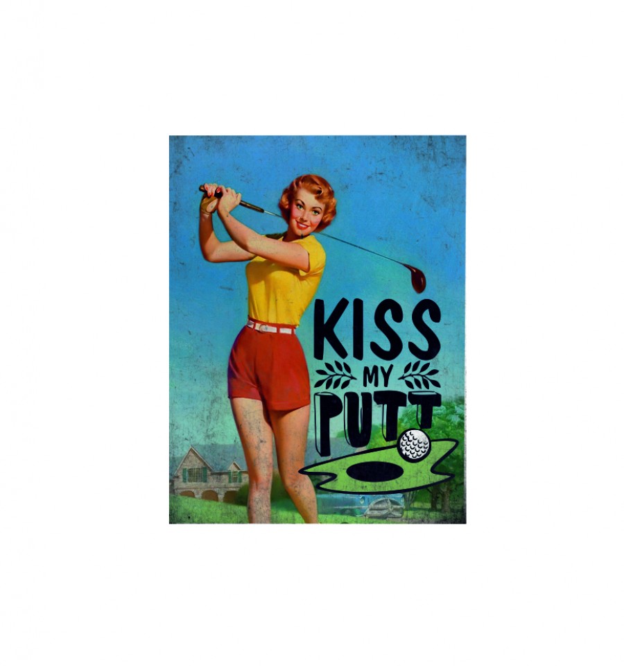 Kiss my putt golf club shot 