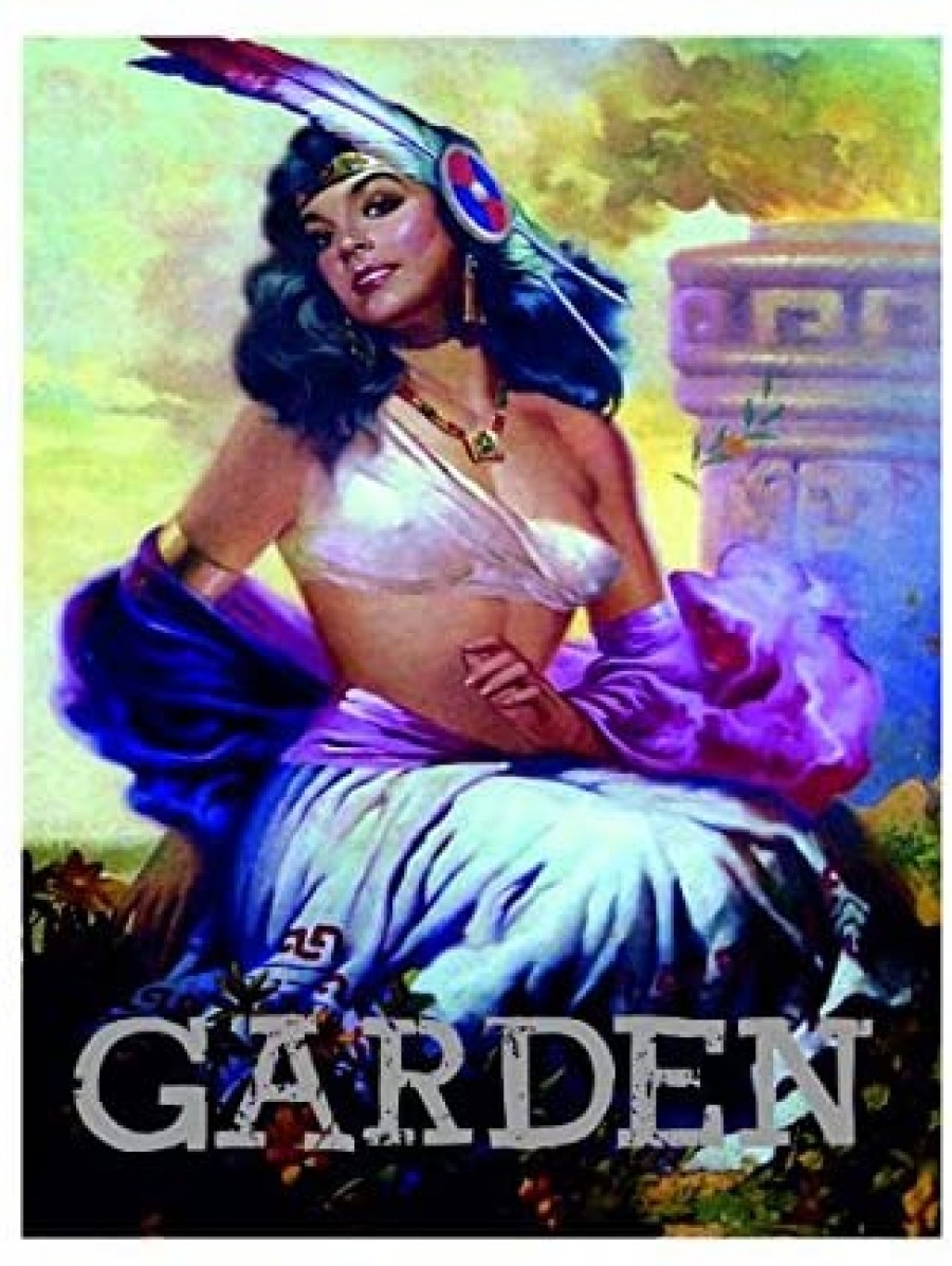 Mexico latina senorita lady pin up girl garden